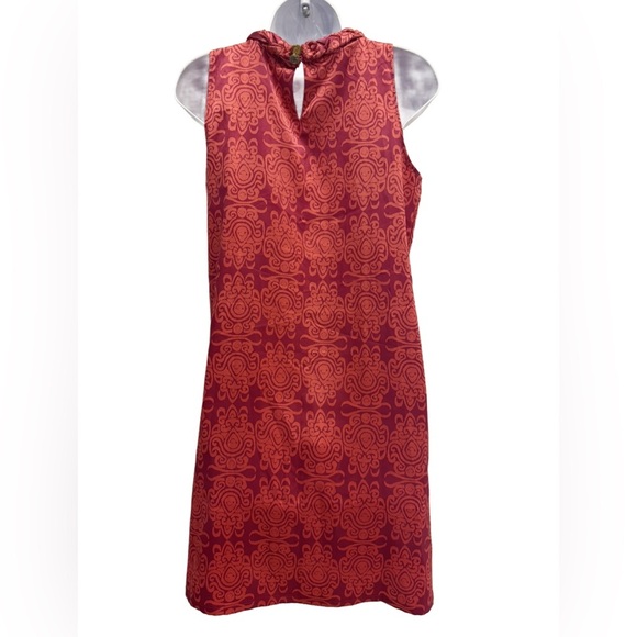 Tracy Negoshian Pink and Orange Patterned Dress, size Medium - Picture 5 of 7